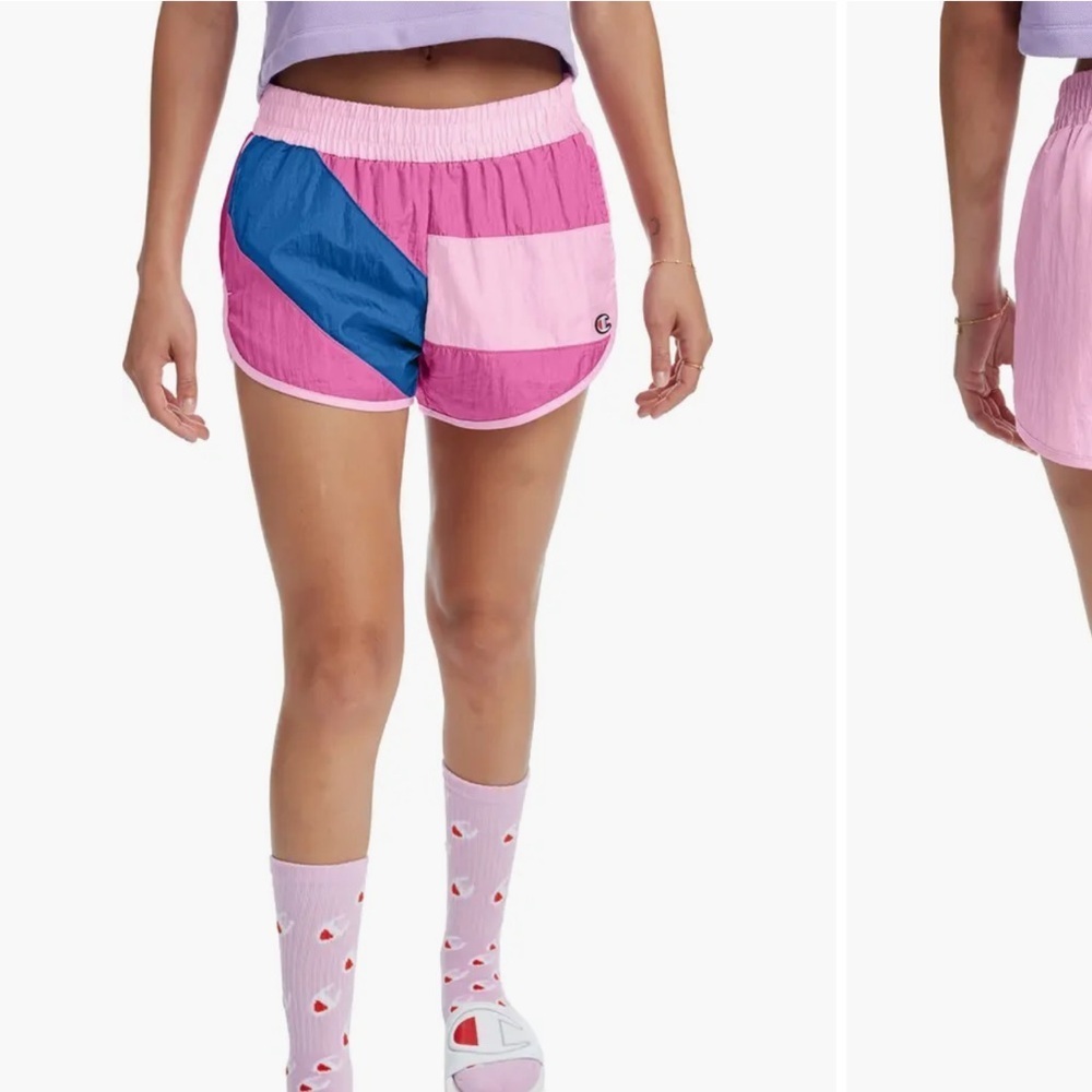 Champion Colorblock Crinkle Nylon Shorts